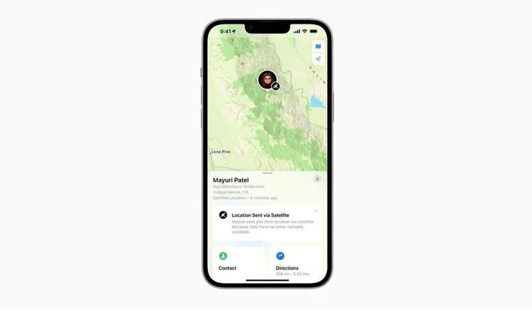 犍为苹果14维修分享iPhone14系列中 FindMy功能通过卫星分享位置方法教程 